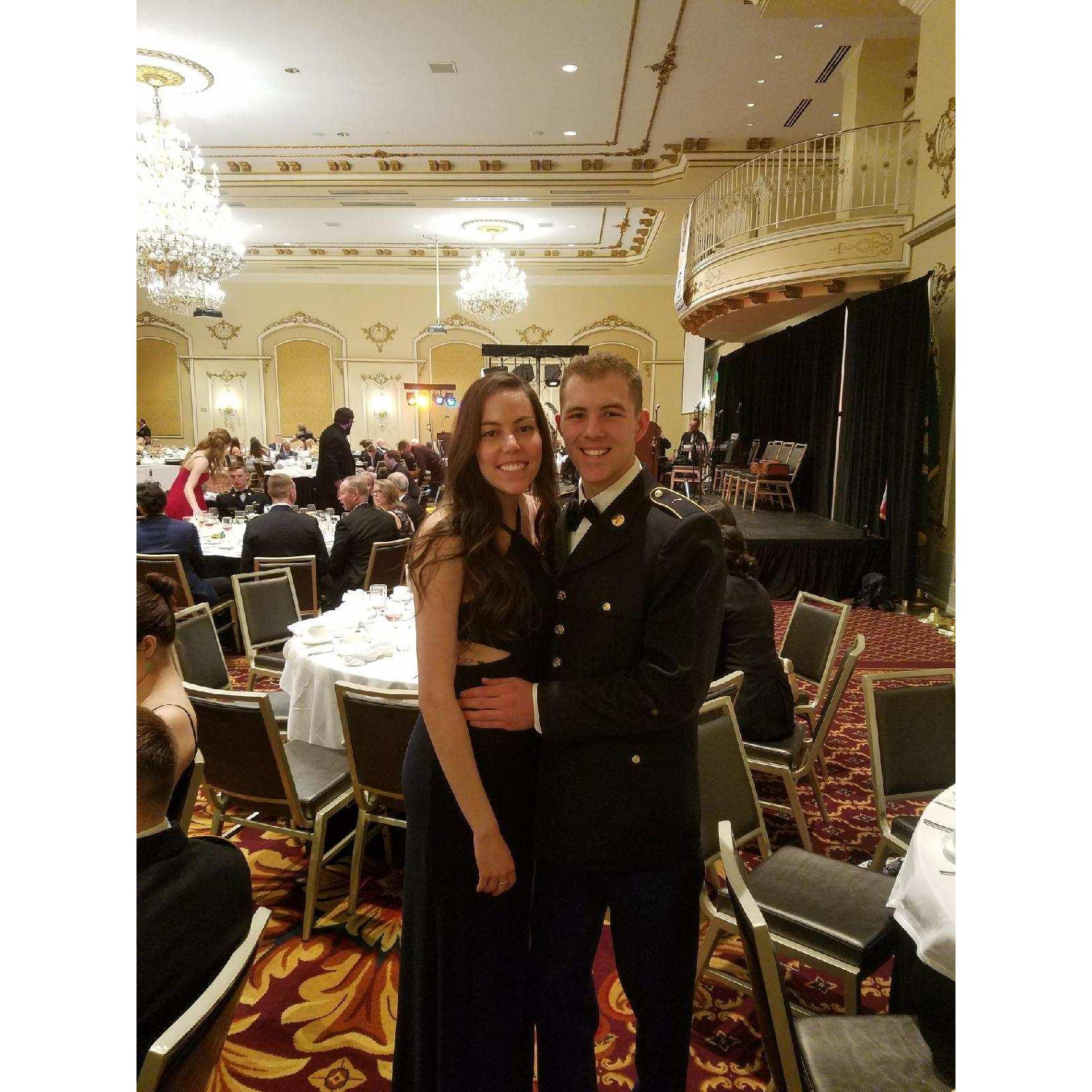 Freshman year of college military ball, 2018.