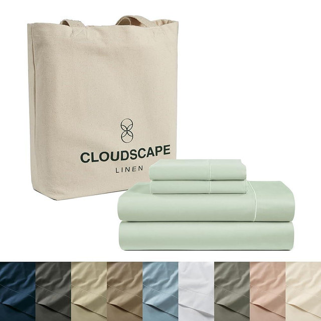 100% Egyptian Cotton Sheets Queen Size - 4 Pcs, Mint Green Queen Sheet Set | 1000 Thread Count Egyptian Cotton Sheets Queen | Hotel Luxury Bed Sheets, Upto 17"Deep Pocket Queen Sheets - Mineral Sheets