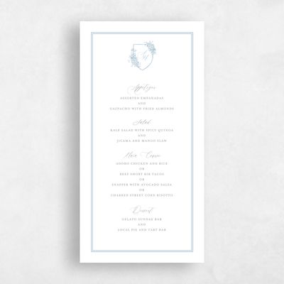 White Wedding Menu - Joya