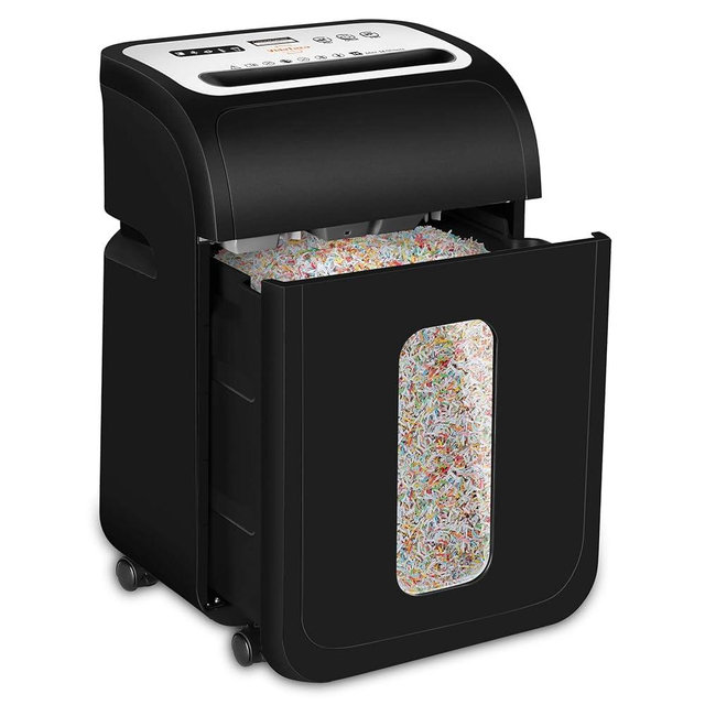Paper Shredder for Home Office,VidaTeco 14-Sheet 60-Mins Micro Cut Shredder with US Patented Blade,Shred Card/CD/Clip/Staple,for Home Use Heavy Duty,AUTO Jam Proof,5.3-Gallon Pullout Bin(ETL)