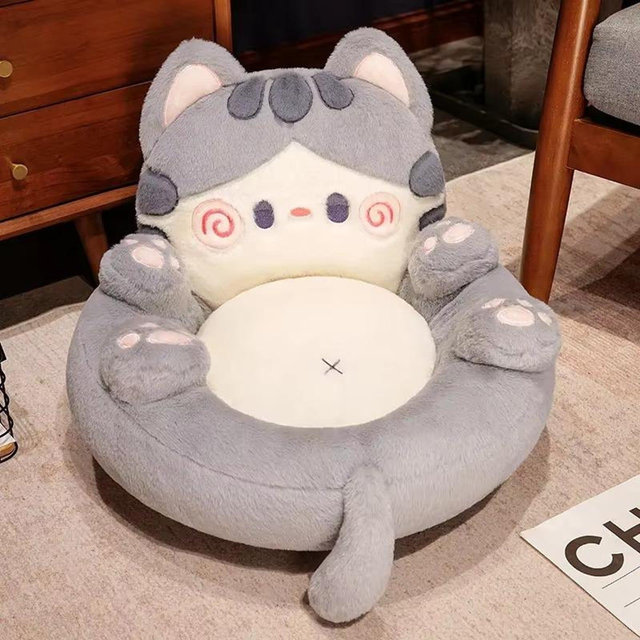 Thick Tatami Floor Cushion, Japanese Futon Seat for Summer, Rustic Floor Pillow for Meditation, Home Lounge, Floor Couch, Throw Pillow