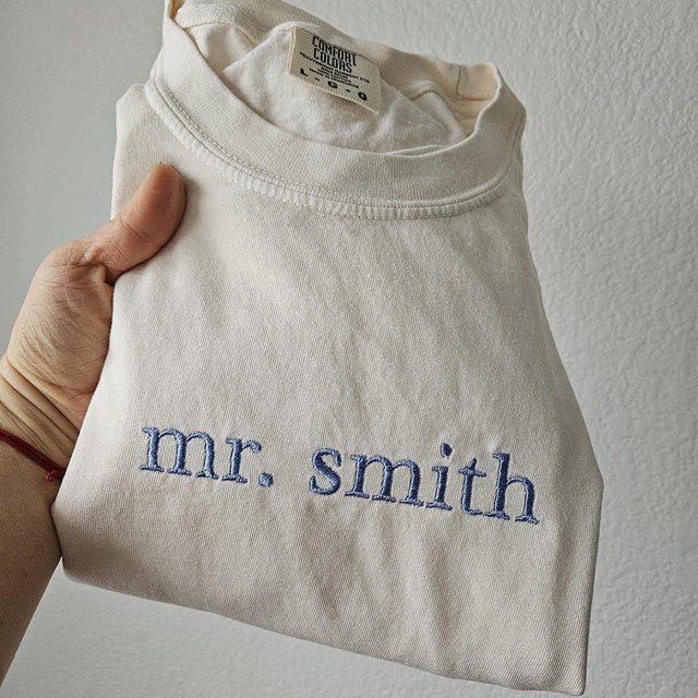 Embroidery Custom Mr. Shirt, Comfort Color Shirt, Groom to be, Gift for him, New Husband tee, Unisex Shirt, Wedding Shirt, Father's Day Gift