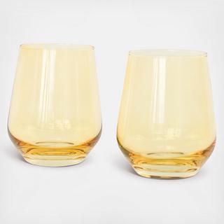 Estelle Stemless Wine Glass, Set of 2