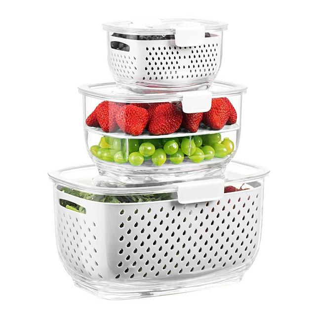 Vtopmart Food Storage Containers for Fridge, 6Pack 1.5L Fridge Organiz