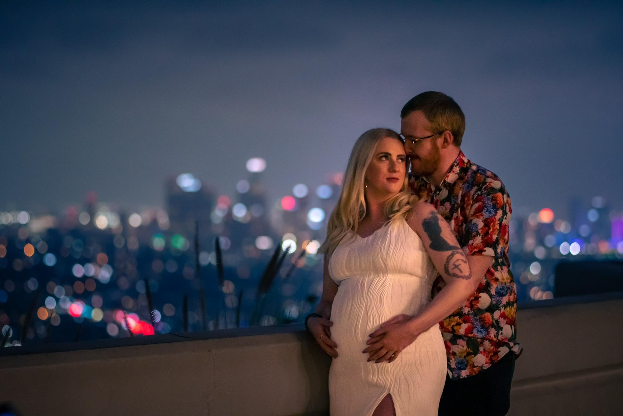 Griffith Observatory, LA, maternity photo shoot. Shot by Tim Luu.