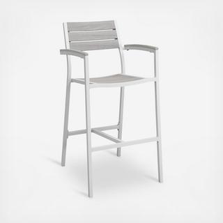 Maine Patio Bar Stool with Arms