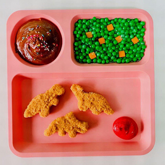 Kiddie Dinner Wall Sculpture /Pop Art/ Kitschy/ Glitter/ Fake Food/Retro/ 90s/ Nostalgic/ Dopamine Decor