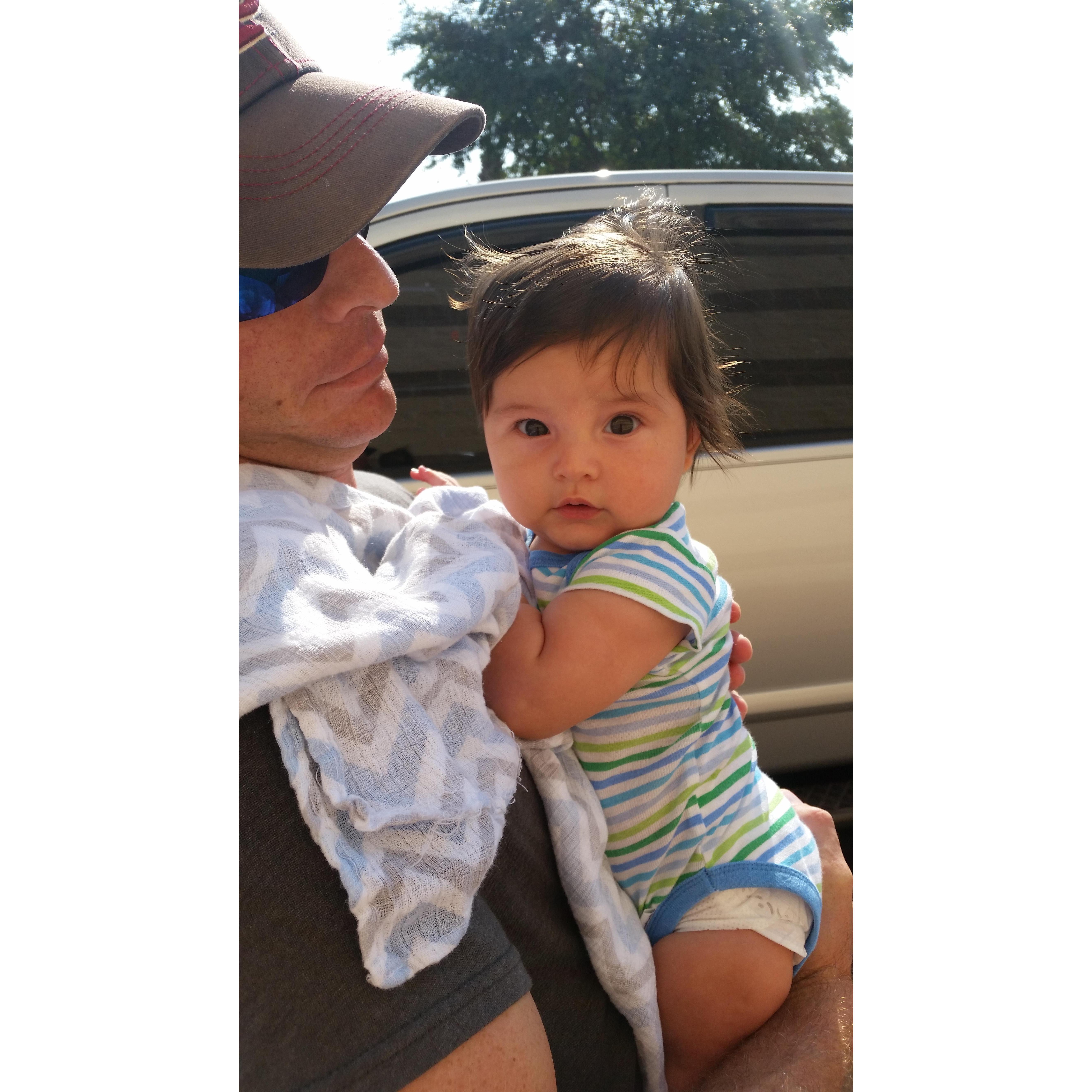 He's a great daddy! Always has been from the start.