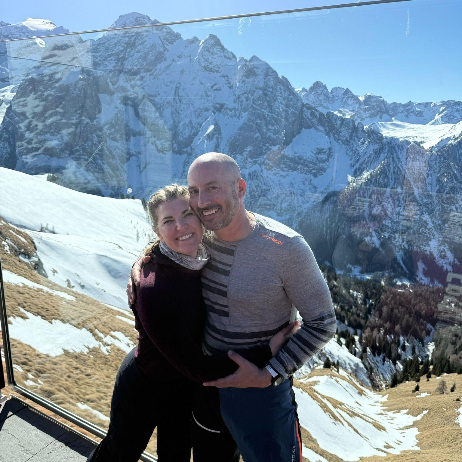 Skiing in the Dolomites