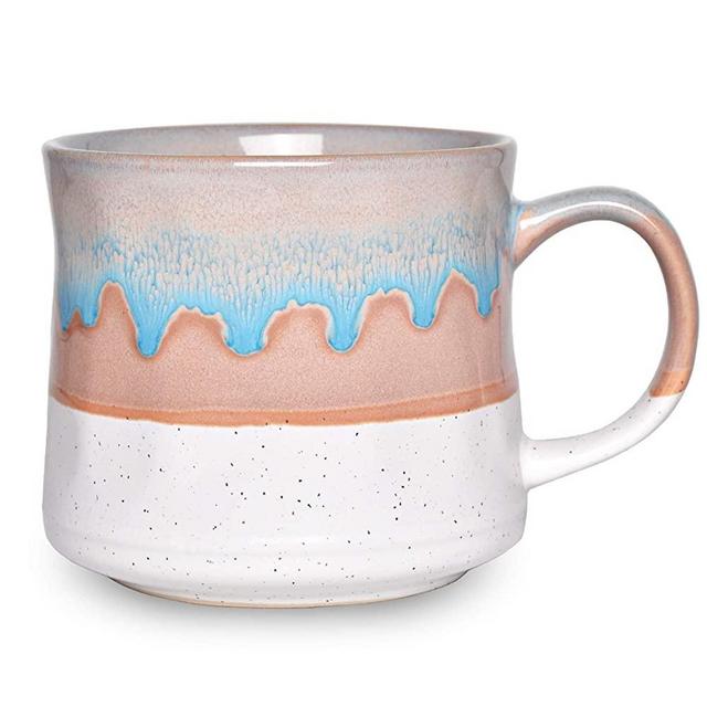Bosmarlin Large Ceramic Coffee Mug, Big Tea Cup for Office and Home, 21 Oz, Dishwasher and Microwave Safe, 1 PCS… (White)