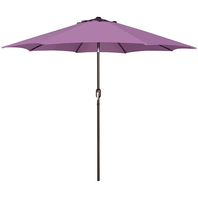 Blissun 9' Outdoor Patio Umbrella, Outdoor Table Umbrella, Yard Umbrella, Market Umbrella with 8 Sturdy Ribs, Push Button Tilt and Crank
