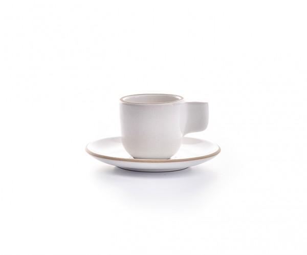 Espresso Cup & Saucer Opaque White