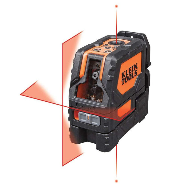 Klein Tools 93LCLS Laser Level, Cross Line Level with Plumb Spot, Leveler Tool with Magnetic Mounting Clamp, Self-Leveling