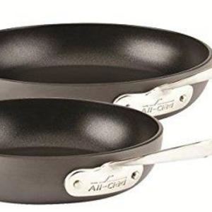 All-Clad HA1 Hard Anodized Nonstick Frying Pans, Cookware Set, 8 Inch Pan and 10 Inch Pan, Black