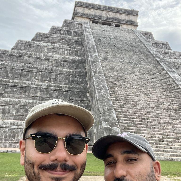 Why did we keep calling Chichén Itzá "chicken pizza"?? We visited the Yucatan hoping to witness the serpent shadow phenomenon that occurs during the autumn equinox. Late afternoon sun was supposed to cast seven triangles of light, forming a snake-like body that makes it appear that a snake is creeping down the northern staircase of the El Castillo pyramid. It was overcast that day... (it was a special experience, nevertheless).