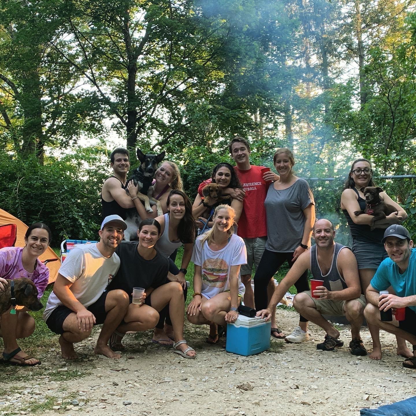 camping with friends