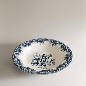 FLORAL EARTHENWARE SOUP PLATE