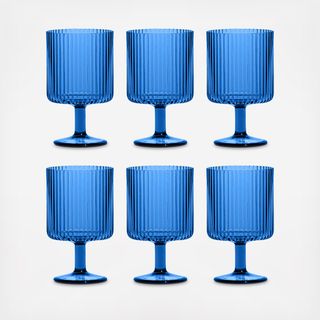 Mesa Acrylic Stacking Wine Goblet, Set of 6