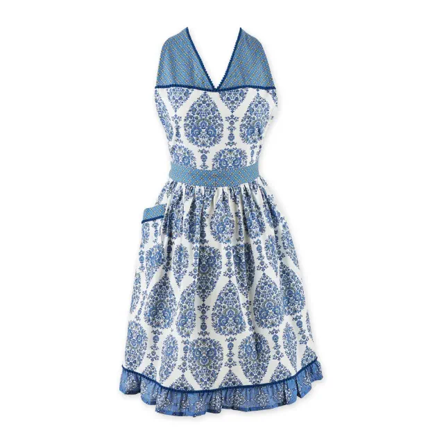 Design Imports Blue Ophelia Apron