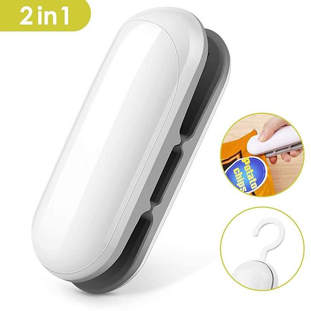 Mimill Mini Bag Sealer, Handheld Heat Vacuum Sealers, Bag Sealer Heat Seal, 2 in 1 Heat Sealer and Cutter Handheld Portable Bag Resealer Sealer for Bags Sealer