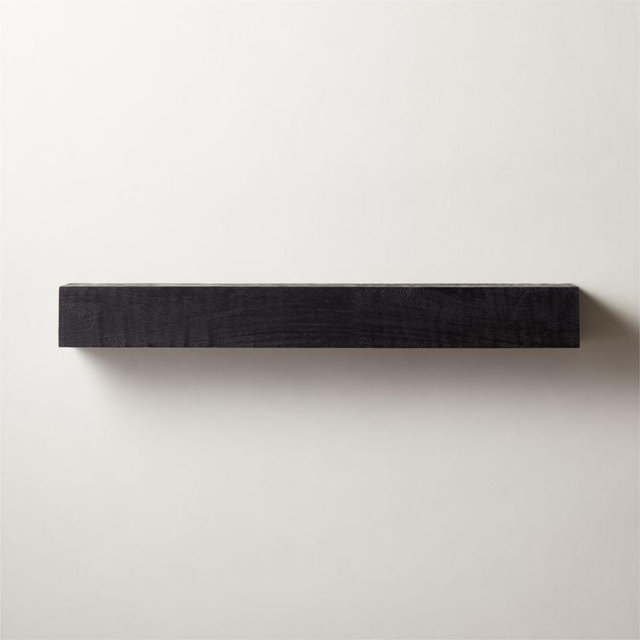 Caia Black Mantel Shelf 48"