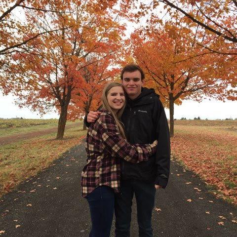 The start of a tradition - pretty trees at Greenbluff!