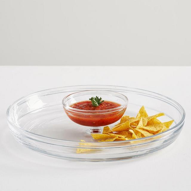 Grace Pressed Glass Chip & Dip