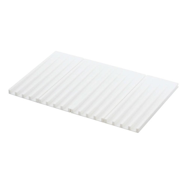 Yamazaki Home Tower Folding Dish Drainer Mat, White Silicone