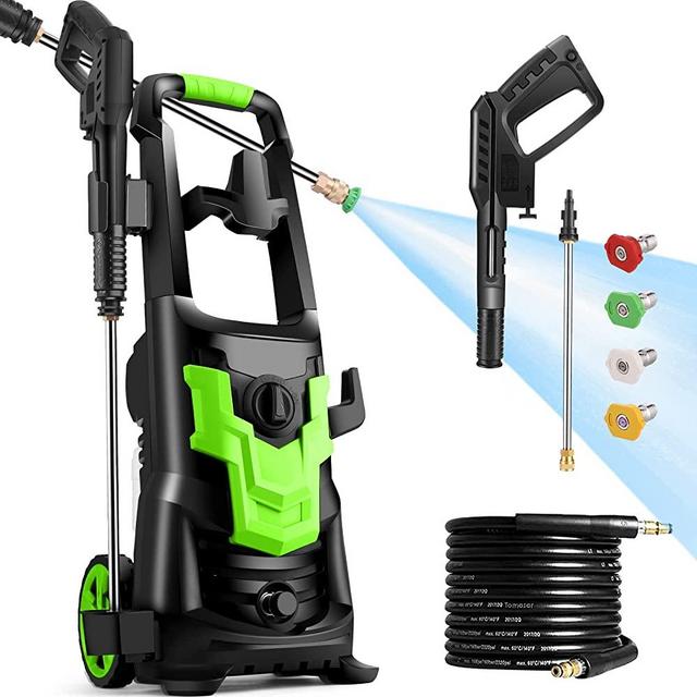 WHOLESUN Pressure Washer, 3500PSI Electric Power Washer, 1900W 2.6 GPM High Pressure Washer, Professional Washer Cleaner, with 4 Nozzles and Hose , Best for Cleaning Cars,Driveways,Patios