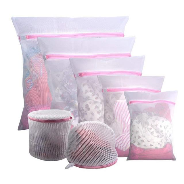 Gogooda - GOGOODA 7Pcs Mesh Laundry Bags for Delicates with Premium Zipper, Travel Storage Organize Bag, Clothing Washing Bags for Laundry, Blouse, Bra, Hosiery, Stocking, Underwear, Lingerie