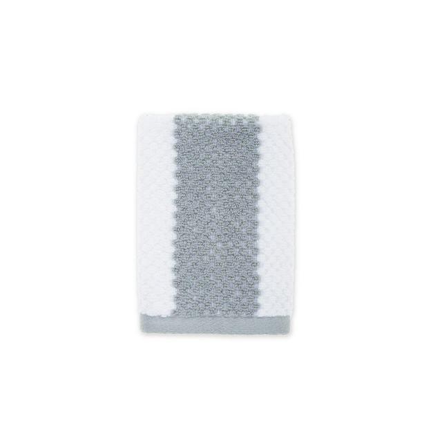 Under the Canopy® Organic Cotton Stripe Washcloth in White/Blue