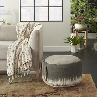 Life Styles Stonewash Drum Pouf