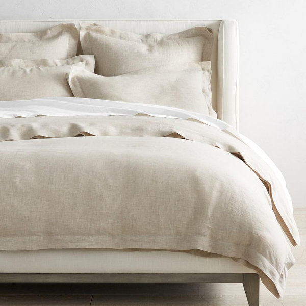 Chambers Linen Duvet Cover & Shams, King, Flax