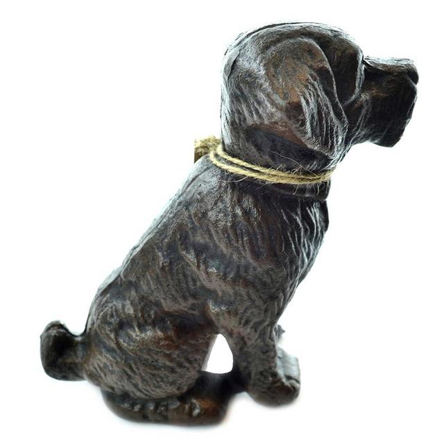 Lulu Decor, Cast Iron Decorative Dog Door Stopper, Doorstops, Sculpture, Dog Statue (Black 9.40 lbs)