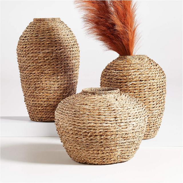 Handwoven Seagrass Vases