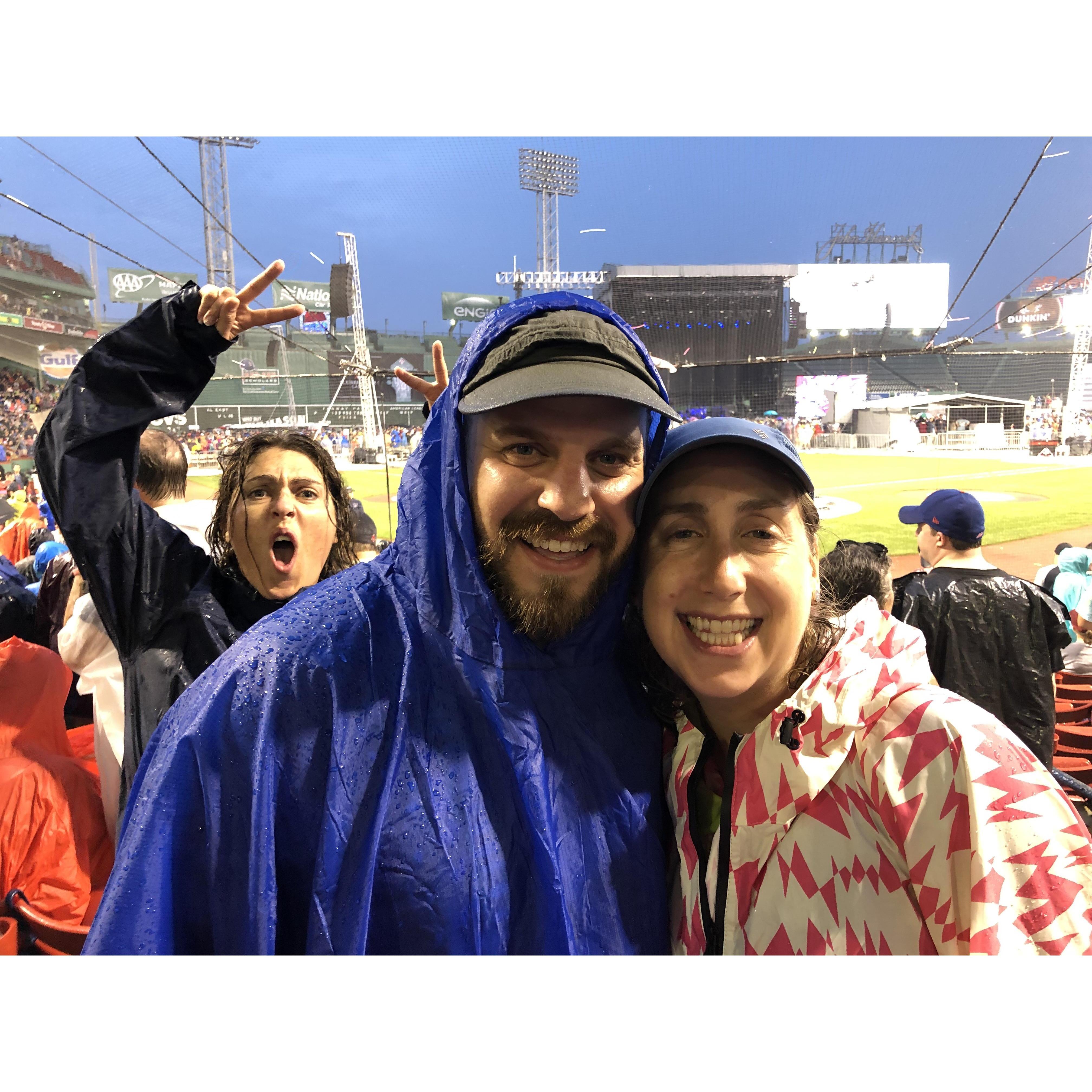 Fenway phishing with a photo bomb by Emily!