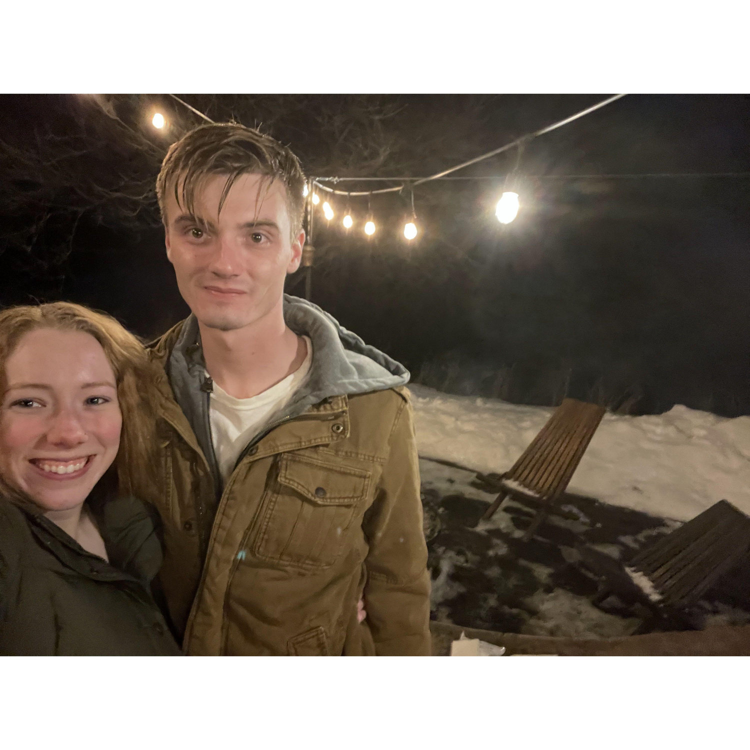 Our first overnight trip together! Randy took me to Maple Hot Springs, and we almost died of smoke inhalation because we didn't know how to properly vent the fireplace. Also, I broke my ankle.