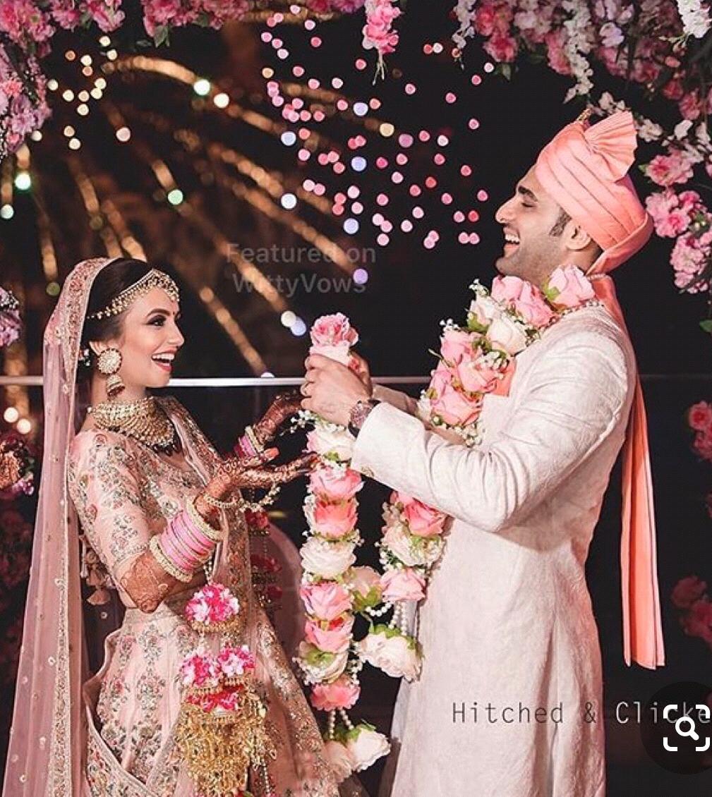 Indian Wedding first look (Varmala) ceremony!! 
Read this for more information: 
https://www.google.com/amp/s/www.culturalindia.net/amp/weddings/wedding-rituals/var-mala-ceremony.html