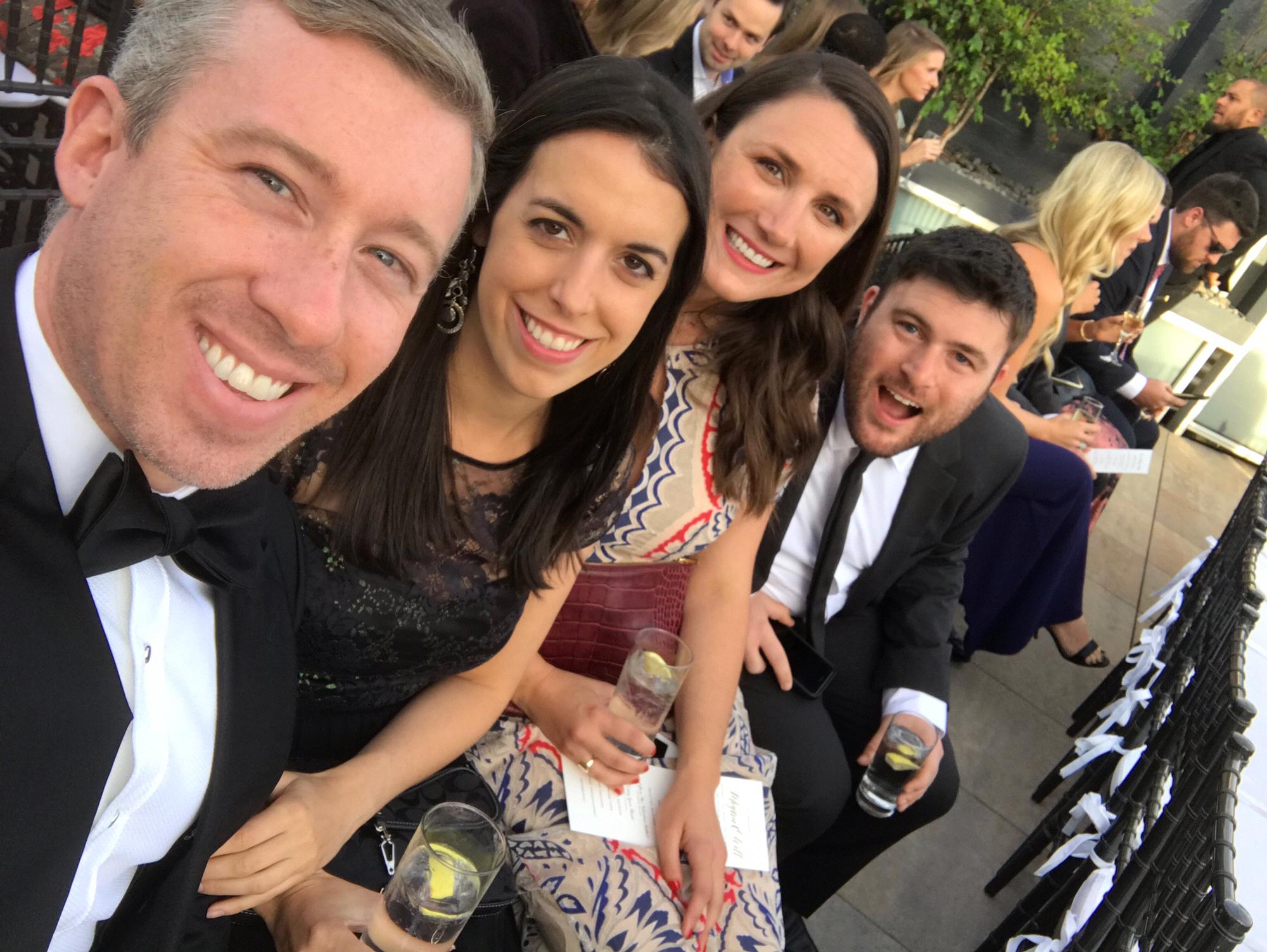 Reuniting with friends at an NYC wedding