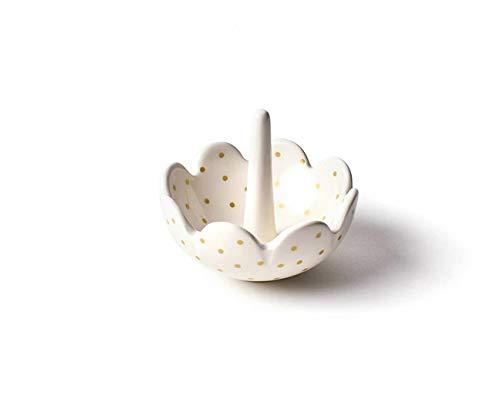 Coton Colors Gold Swiss Dot Scallop Ring Dish