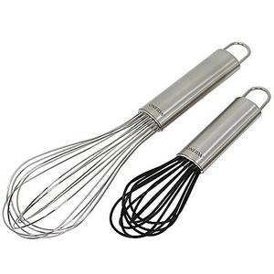 Oneida Stainless Steel and Silicone Whisks (Set of 2)
