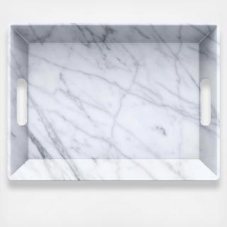 Carrara Melamine Handled Serve Tray