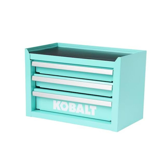 Mini 3-Drawer Steel Tool Box Teal