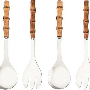 Bamboo Handle Serving Set