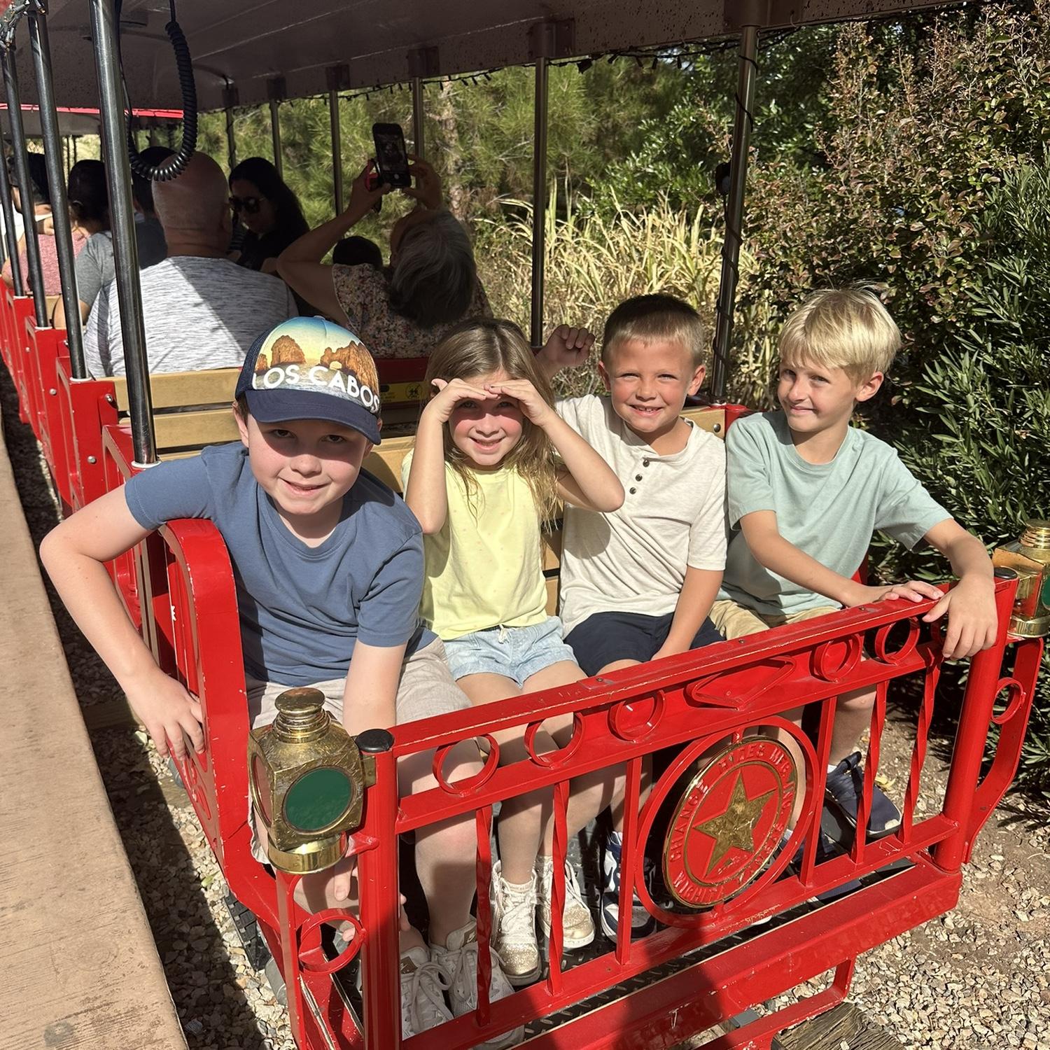 Fun park day with all four kiddos!