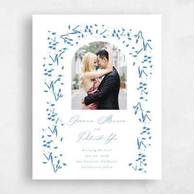 Blue Wedding Save the Date - Regal Arch