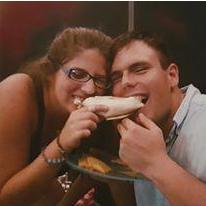 our first photo together.. our love for burritos has never faltered | august 2017