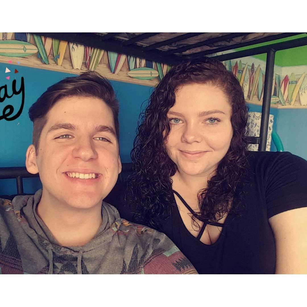 When his hair was short! Some time in 2018