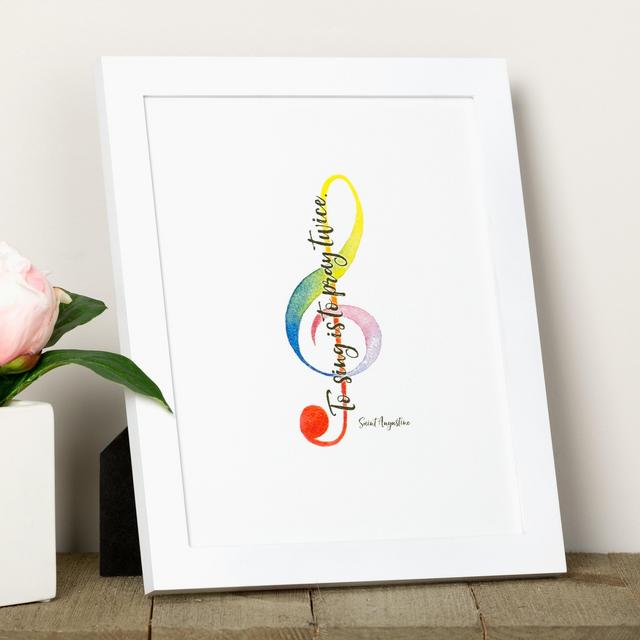 "To Sing Is To Pray Twice" - St Augustine Framed Print