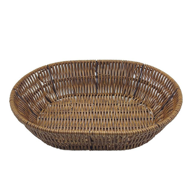 Wicker Bread Basket,Handwoven Storage Basket for Fruit Basket Vegetables Cosmetics in Home Restaurant & Bakery (Oval 1Pack)